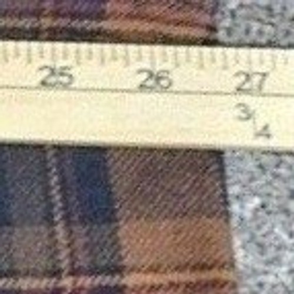 Lucky Brand Plaid Flannel Shirt Mens XXL Brown Navy Blue Long Sleeve Button Up - Picture 5 of 8